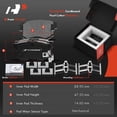 thumbnail image 3 of A-Premium 11.09 inch(281.69 mm) Rear Drilled and Slotted Disc Brake Rotors + Ceramic Pads Kit Compatible with Select Honda Models - CR-V 2002 2003 2004 L4 2.4L, 6-PC Set, 3 of 8