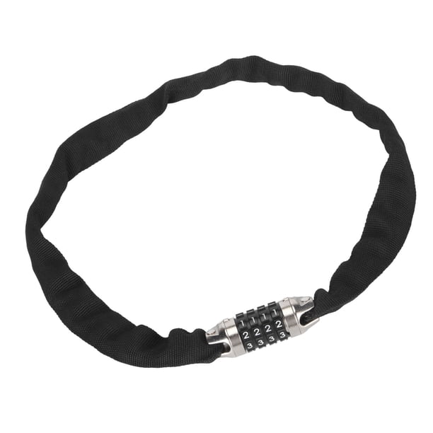 Candados de bicicleta sin llave, candado de cadena para bicicleta, 5 candados de bicicleta reajustables largos, candado de cadena de bicicleta antirrobo, durabilidad extendida Jadeshay A