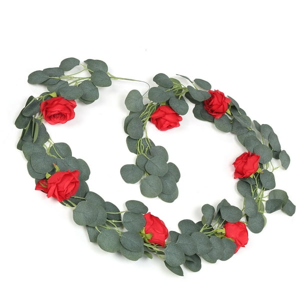 Guirnalda De Flores, Planta De Vid Colgante De 72,8 Pulgadas, Hiedra Rosa Colgante Ajustable Multifuncional Para Decoración Del Hogar Para Fiesta De Bodas