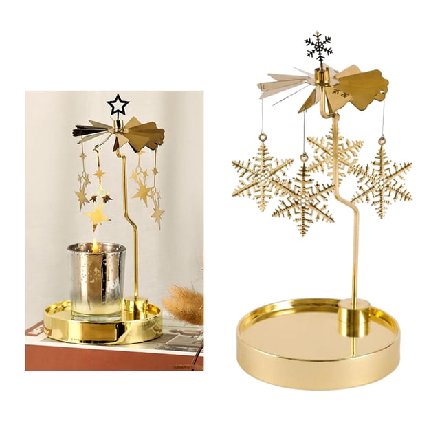 Candelero giratorio Candelero giratorio Bandeja candeliere Acción de gracias Hogar Sala de Decoraciones de oficina Accesorios para 19cm Macarena Portavelas giratorio