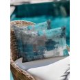 thumbnail image 4 of Outdoor Pillows Waterproof, Teal Grey Bedding Throw Pillows with Insert for Couch Sofa Bed, Modern Oil Painted Abstract Art Aesthetics 12x20 Inch Pillowcases Decorative Camping Patio Pillow Set of 2, 4 of 8