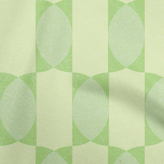 oneOone Cotton Cambric Light Green Fabric Geometric Allover Shape Fabric For Sewing Printed Craft Fabric By The Yard 56 Inch Wide