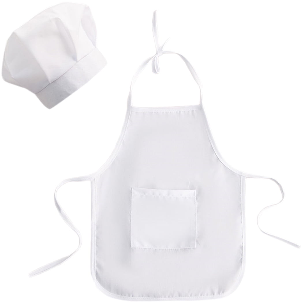 Coofit Baby Chef Outfit Decorative Novelty Baby Apron Costume With Infant Chef Hat White