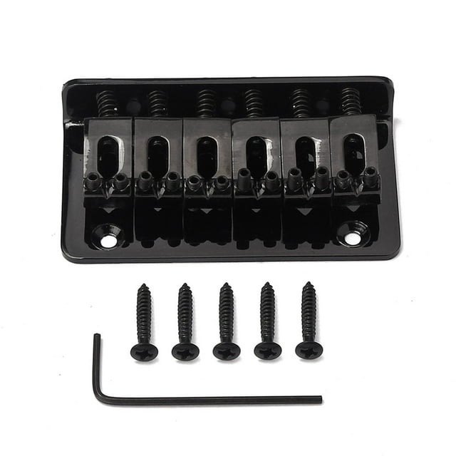 Electric Guitar Hardtail Bridge With Screws and Wench 6-Strings for Musical Instrument Bass Replacement Part Stable Saddle Bridges Bass Children Beginners