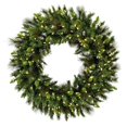 thumbnail image 1 of Vickerman G193737LED 36 in. Bangor Mixed Pine Wreath with Dura-Lit 150 LED Warm White Mini Lights, 1 of 3