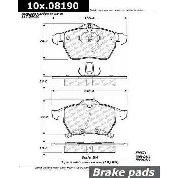 Centric Parts - Ceramic Pads