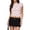 Pink, variant on Polka Dot Crop Tops for Women Casual Fashion T-Shirt Y2k Short Sleeve Blouses for Daily Wear L
