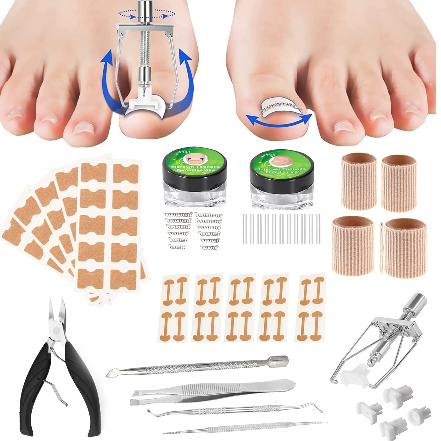 107PCS Ingrown Toenail Treatment Kit, Ingrown Toenail Tool Kit, Ingrown