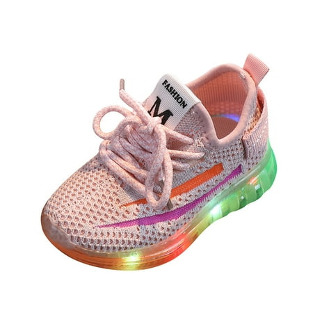 

Summer Sale YZHM Children Kids Baby Girls Boys Bling Led Light Luminous Sport Sneakers Shoes Big Deal Y