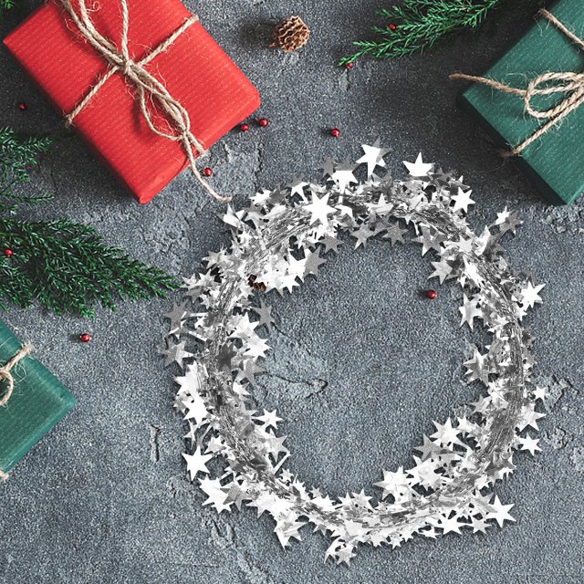 AYktou Christmas Decorations,Christmas Ornaments,Christmas Decor,Christmas Gifts Christmas Decoration Iron Wire Five-pointed Star Ribbon Christmas Pendant Five-Pointed Star
