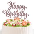 thumbnail image 1 of Decoración para tartas EIOAUY con purpurina de cumpleaños, 23 cm, color marrón, 1 of 6