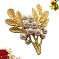 thumbnail image 5 of Broche de orquídea de aleación de 1 pieza con incrustaciones de perlas de flores con incrustaciones de flores elegantes clásicas para dama, 5 of 5