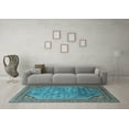 thumbnail image 3 of Ahgly Company Indoor Rectangle Oriental Light Blue Industrial Area Rugs, 7' x 10', 3 of 4