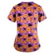 thumbnail image 3 of Camisetas de trabajo con cuello en V y manga corta con estampado de Halloween personalizado para mujer, color morado claro / L, 3 of 3