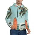 thumbnail image 2 of Naloa Vintage Surf Van Beach Men's Casual Hooded Collar Drawstring Hoodies Pullover Sweatshirts Casual Long Sleeve Shirts-Large, 2 of 7