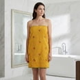 thumbnail image 7 of REGALWOVEN 1 Pack Thick Soft Coral Fleece Bath Towel with Cute Fruit Embroidery, Super Absorbent for Bathroom, Gym, Spa, Pool, Sports Yellow 55" x 28", 7 of 7