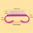 thumbnail image 4 of 2/4/10Pcs Handle Grip Acrylic Nail Brush Cleaning Dust Fingernail Scrub Makeup Brushes For Manicure Nails Accessories And Tools 10Pcs Pink, 4 of 6