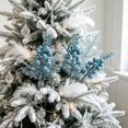 thumbnail image 4 of 24‑Pack Light Blue Glitter Artificial Sprigs & Berry Picks, Plastic Floral Picks for Xmas Tree Wreath Garland Vase Christmas Holiday Party Decor, 4 of 8