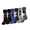 Black/Dark Grey/Grey/Blue, variant on QINCAO Socks for Men 6 Pairs Unisex Long Cotton Socks Sports Business Work Socks L
