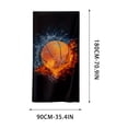 thumbnail image 3 of Aufmer Ultra Light Printed Outdoor Beach Towel Super Absorbent Quick Dry Feature Foldable Compact Design For Travel Seaside Pool Daily Outdoor Activity Use(35.43x70.86in), 3 of 7