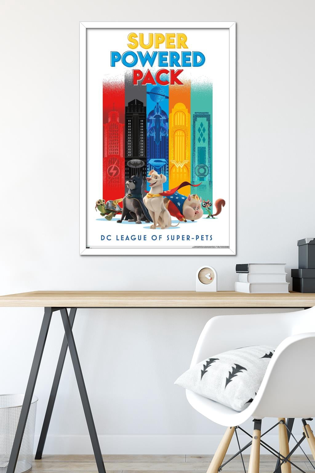 DC League of Super-Pets - Skyline Wall Poster, 22.375" x 34" Framed
