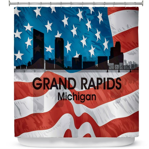 Shower Curtains 70" x 73" from DiaNoche Designs by Angelina Vick - City VI Grand Rapids Michigan