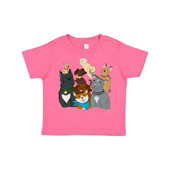 Inktastic Happy Dog Family Boys or Girls Toddler T-Shirt