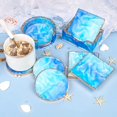 thumbnail image 4 of Silicone Coaster Molds, Resin Coaster Molds Kit With 10pcs Square And Round Coaster Molds Set, Upgrade Coaster Holder Epoxy Resin Molds For Resin Cast, 4 of 5