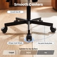 thumbnail image 5 of CELTOSS Criss Cross Home Office Chair, Teddy Fabric Armless Swivel Task Computer Chair with Wheels, White, 5 of 14