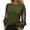AW1-Army Green, variant on GBSYEWXS T-Shirts For Women Mesh Crew Neck Shirts Long Sleeve Solid Color Army Green Tops