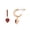 Gold/Ruby, variant on CZ Adult Heart Huggies Big,Gold/Ruby, (Unisex)