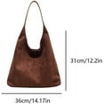 thumbnail image 6 of Leather Hobo bags for women suede purse slouchy tote bag brown leather purse suede hobo shoulder bag, 6 of 7