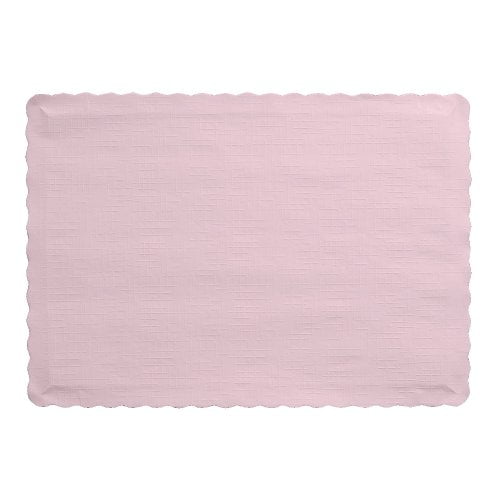 Creative Converting 863274B Paper Placemats, 10" x 14", Classic Pink