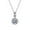 MNE016, variant on 1 Carat Round Cut Moissanite Solitaire Pendant Necklace in 18k White Gold over 925 Sterling Silver, Female, Adult