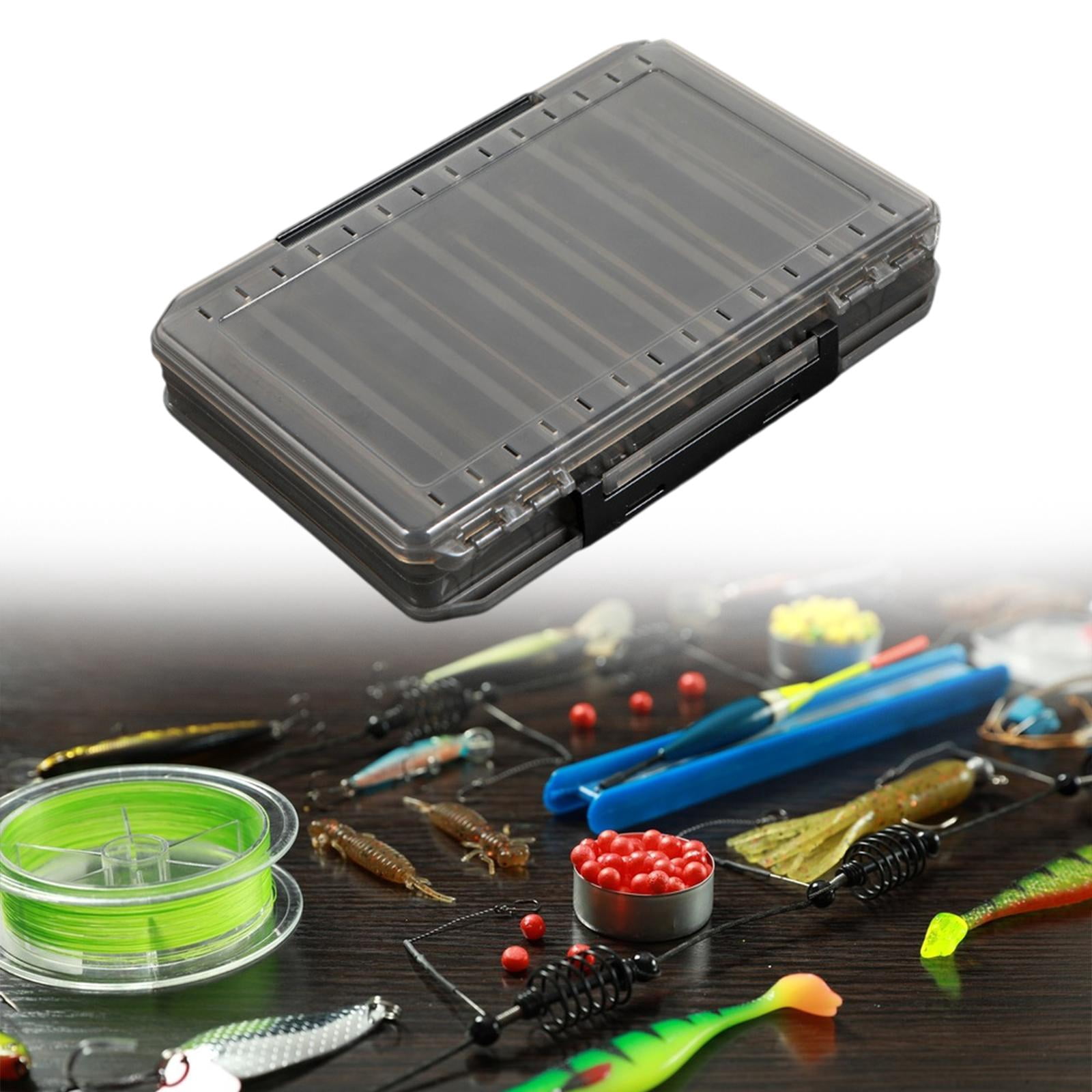 Wswqop Double Layered Fishing Tackle Box Organizer Professional Sturdy Lightweight Gift XL