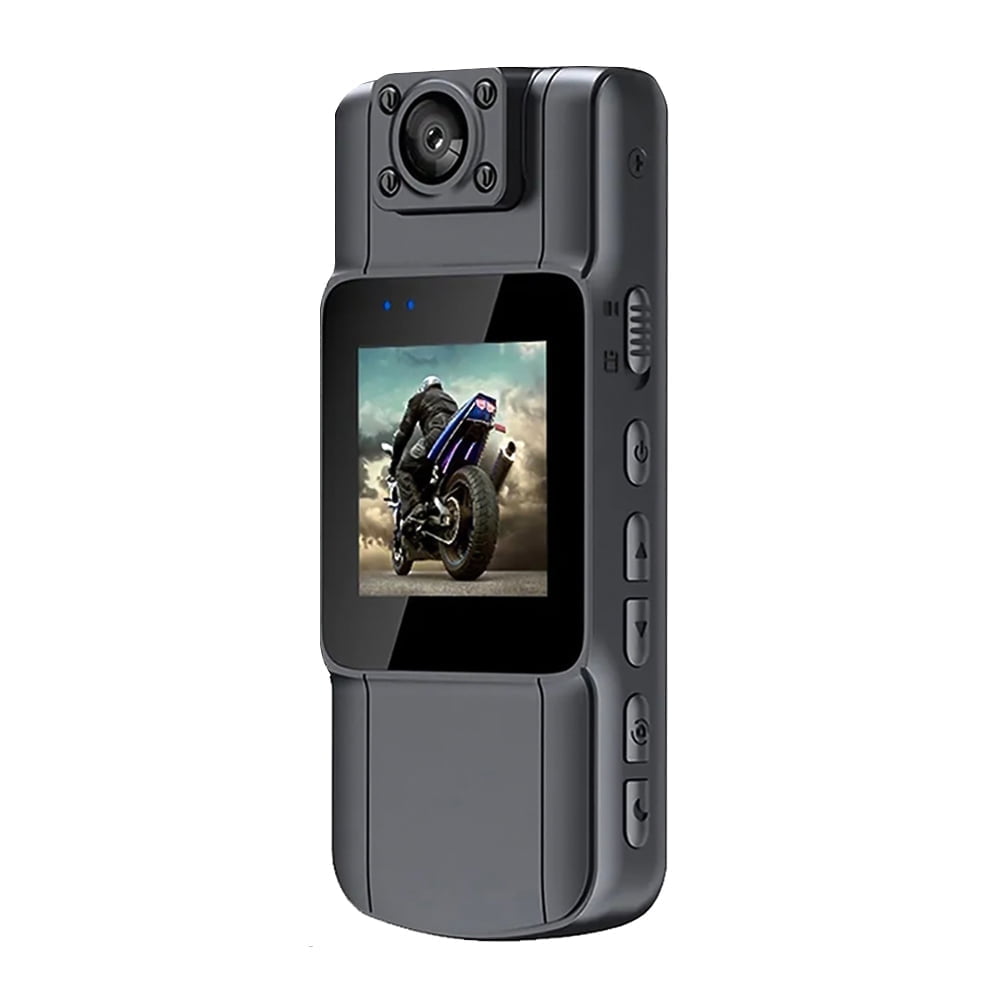 Tmalltide Body Camera with Audio and Video Recording, 150°Wide Angle, 180°Lens Rotatable, 7 Hour Battery Life, WiFi Video Camera, 1.54in TFT Screen, Night Vision, Motion Detection, APP Control