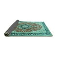 thumbnail image 2 of Ahgly Company Indoor Rectangle Medallion Turquoise Blue Traditional Area Rugs, 5' x 8', 2 of 4