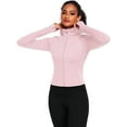 thumbnail image 6 of NELEUS Womens Hooded Athletic Jackets Zip Up Yoga Workout Jacket Slim Fit With 2 Inner Pockets,Light Pink,US Size S, 6 of 9