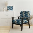 thumbnail image 2 of Designart "Alluring Nautical Paisleys VII" Blue Paisley Upholstered Accent Chair - Glam Arm Chair For Living Room, 2 of 5