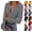 27# Gray, variant on Long Sleeve Shirts for Women Henley Button Down Tops Ribbed Knit Slim Fit Fall Basic Tee 2025 Casual Trendy Clothes White L