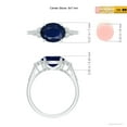 thumbnail image 5 of Angara Natural 2 Ct. Blue Sapphire with Diamond Classic Ring in Sterling Silver for Women (Ring Size: 9.5), 5 of 10