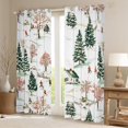 thumbnail image 2 of jejeloiu Christmas Tree Pine Black Out Curtains,Xmas Festival Curtains Pack of 2 (42x63 Each),White Snow Scenery Bedroom Curtains For Child,Microfiber Bedroom Decor, 2 of 6