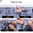 thumbnail image 6 of PULLIMORE 3 Pcs Jeans Retractable Button Adjustable Detachable Extended Metal Button For Pants Jeans Skirts Trousers, 6 of 8