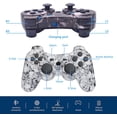 thumbnail image 2 of Zeion Control inalámbrico PS3, mando a distancia para juegos para Playstation 3 con cable de carga (fantasma negro, calavera blanca), 2 of 6