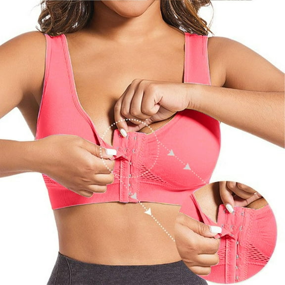 HSHMT Womens Underwear Front Closure Sports Bras For Women Breathable Cool Up Air Bra High Support Full Coverage Bras No Underwire Bra