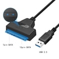 thumbnail image 4 of Câble Convertisseur de Disque Dur SATA Portable USB 3.0 vers SSD 2,5 Pouces pour PC Portable, 4 of 5