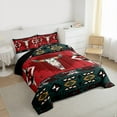 thumbnail image 3 of jejeloiu Bull Skull Bedding Comforter Set,Boho Exotic Style Twin Comforter Sets,Abstract Aztec Geometric Bedding Set For Men Women,Ultra Soft Home Decor Reversible,2-Piece, 3 of 8