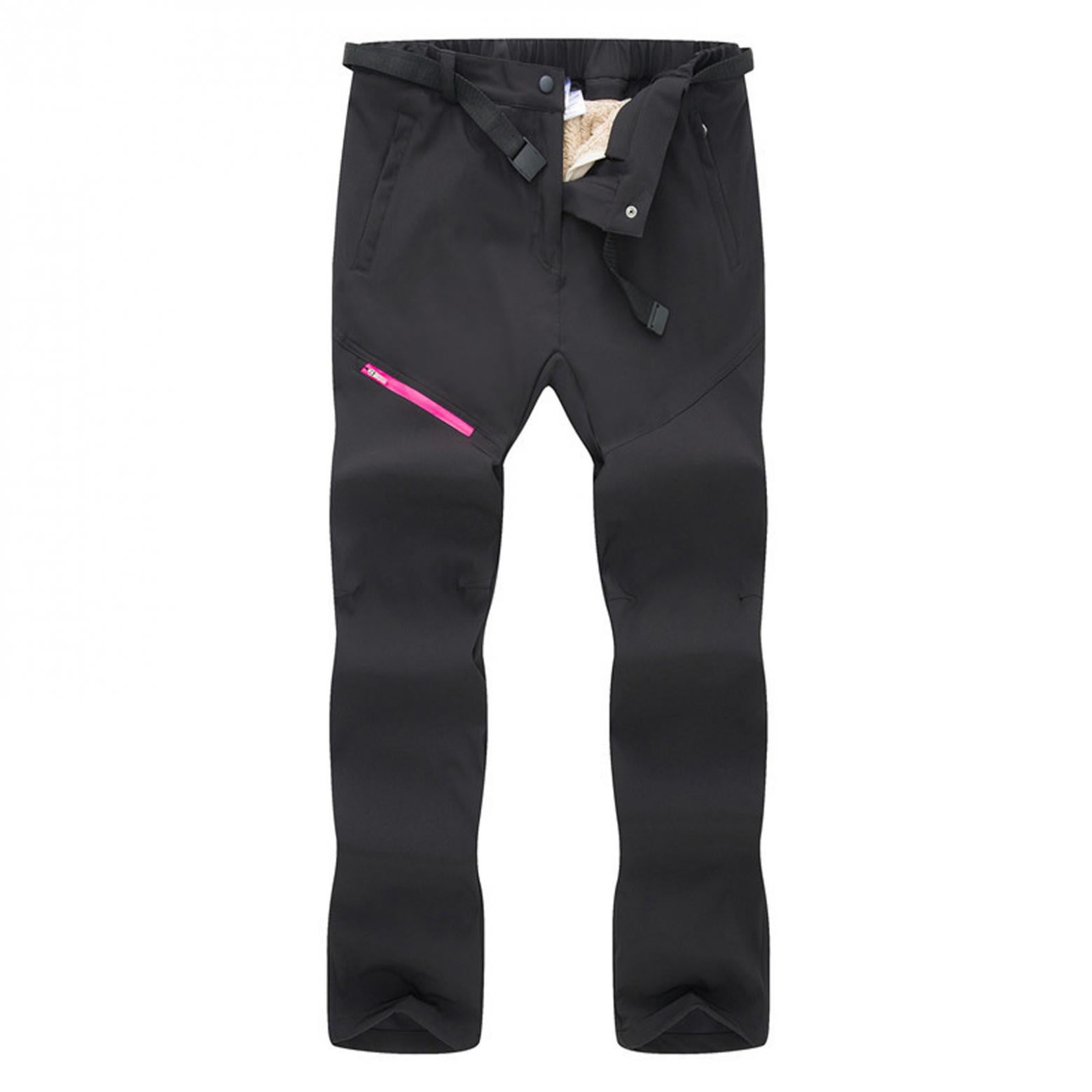 Casual Classic Ski Pants for Women, Winter Windproof Waterproof Insulated  Snow Pants Thicken Fleece Lined Hiking Pant