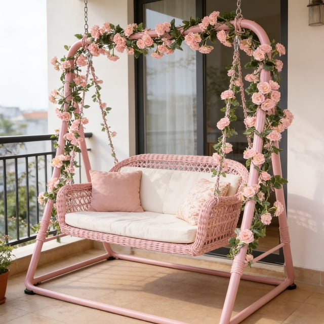 Flor artificial de seda para colgar en la pared | 2 m de largo con 69 flores | Colores rosa, blanco, amarillo y rojo | Decoración para bodas, fiestas y dormitorios | Decoración para interiores y