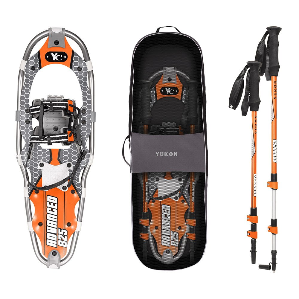 Yukon Charlie's Advanced 8 x 25 in. Men's Snowshoe Kit w Poles & Bag | 80-3002K by Kwik Tek